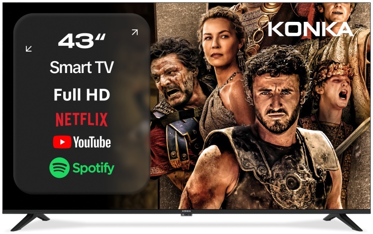 Телевизор KONKA KT43-F683WB 109 см черный