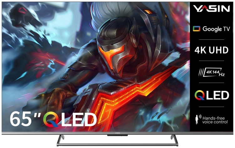 Телевизор Yasin Телевизор Yasin 65Q9K PRO 4K GAME 165 см черный