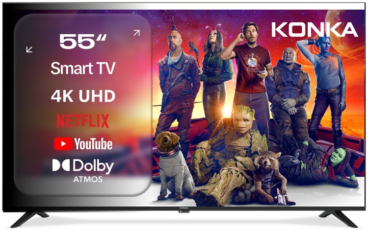 Телевизор KONKA KT55-Q682WB 140 см черный