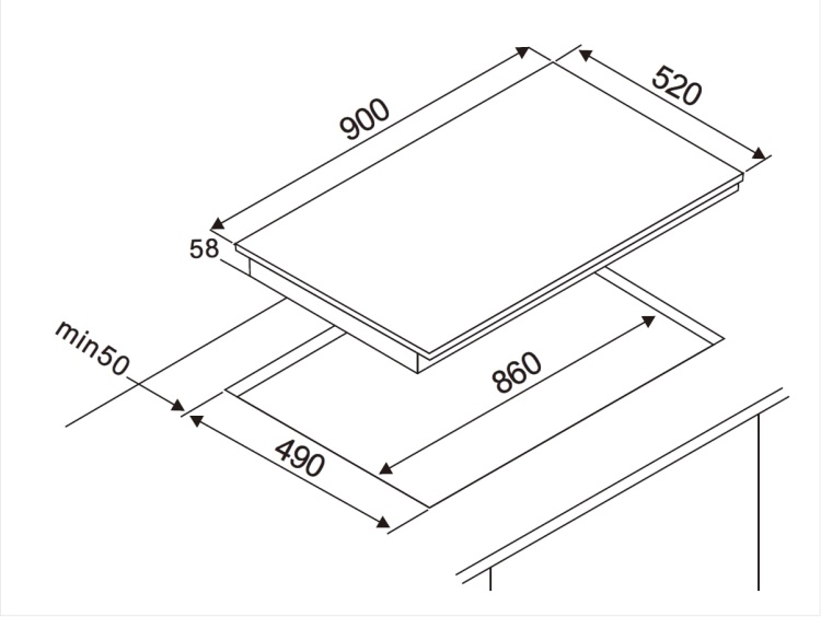 Варочная поверхность Hofmann ICT952DBS/HF черный
