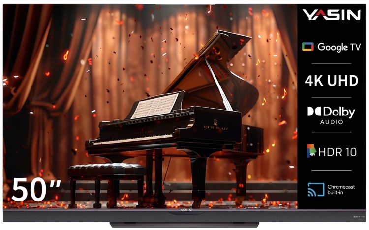 Телевизор Yasin 50Q7A Ultra 127 см черный
